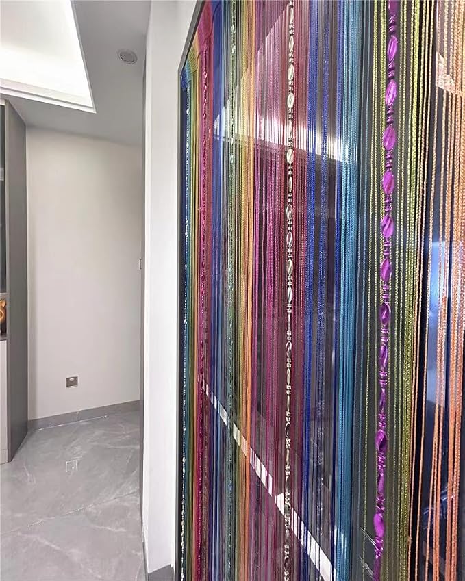ave split 100cmX200cm Decorative Door String Curtain Beads Wall Panel Fringe - Image 3