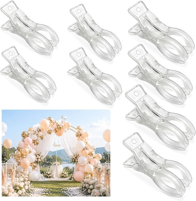 10 Pcs Spring Clamps for Crafts, Balloon Arches & Backdrops 3.5” Clip Set | - Image 4