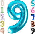 Number 9 Balloons 40 Inch for 9 19 Birthday Party Decorations, Light Blue | by Mluchee