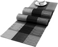 SHACOS Woven Vinyl Table Runners PVC Table Runners 12 x 36 inch Wipe Clean by SHACOS