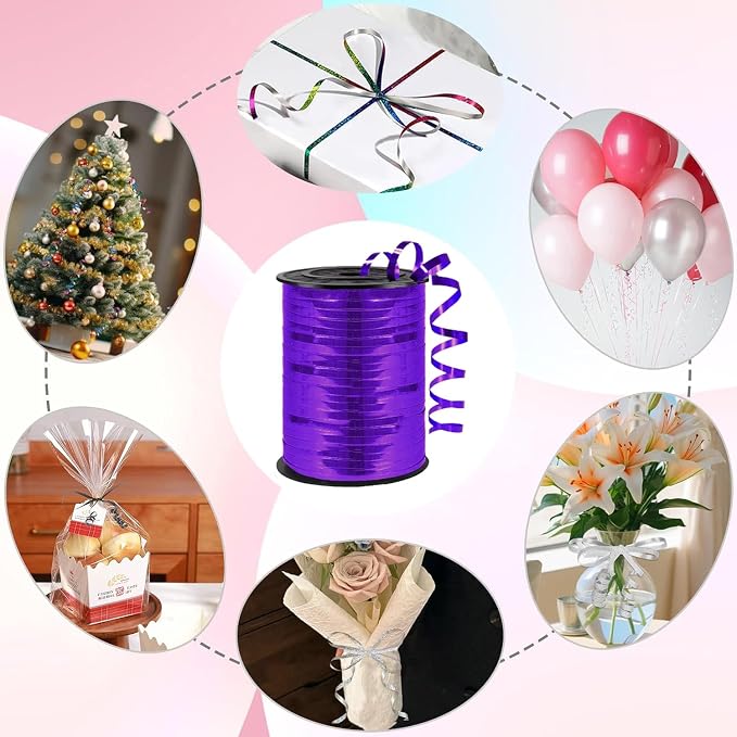 500 Yard Premium Purple Curling Ribbon, Curling Ribbon - Image 3