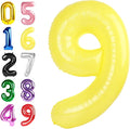 8 Balloon Number 40 Inch for Yellow Birthday Party Decorations | Mix & Match by Argthjy