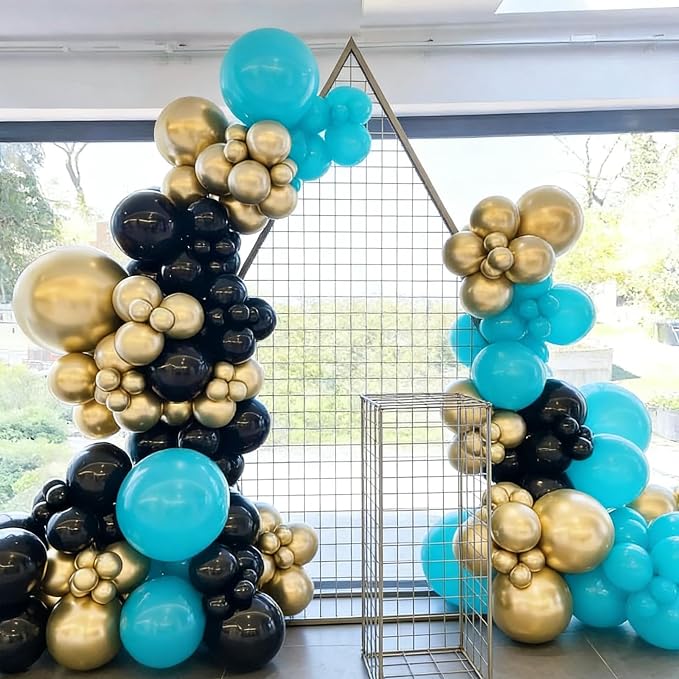 110pcs Black and Gold Balloons, 18/12/10/5 Inch Metallic Balloons | Balloons - Image 3