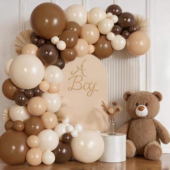 Brown Beige Nude Balloons Neutral Arch Kit, Party Decor. | Nude, coffee brown by Unknown