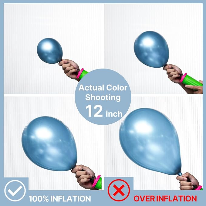 PartyWoo Metallic Blue Balloons, Balloon Garland or Arch Decorations, Wedding | - Image 3