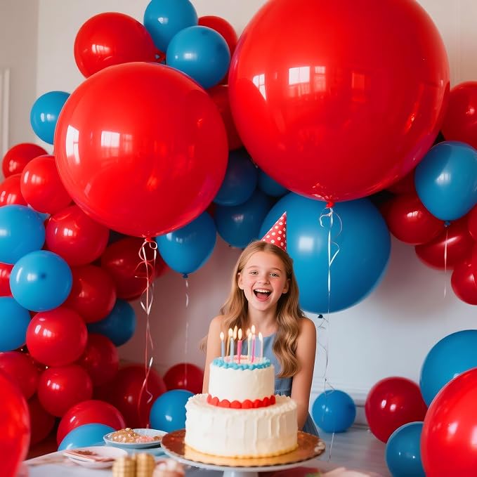 Red Balloons 18 Inch 12 Pack Large Latex Party Balloons Round Helium Balloon - Image 4