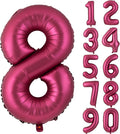 Number 8 Balloons 40 Inch Wine Red Burgundy Foil Number Balloon 8 | Wine Red by Yeodong