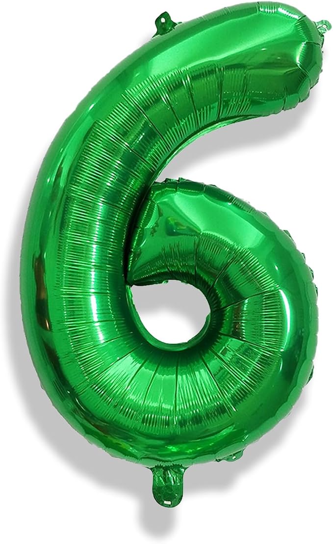 Giant Number Balloons 6, Dark Green 0-9 Set Number Balloons - Image 8