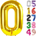 Gold Number 0 Balloon 40 Inch, 0th Birthday Party Decorations Men Women | Foil by IWERP