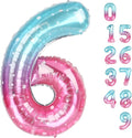 Number 6 Balloon 40 Inch for 6 16 Birthday Decorations, by Mluchee