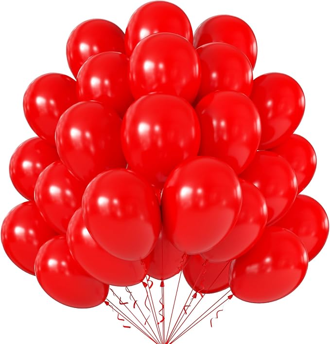 12 Inch Red Balloons, Baby Shower, Graduate Party Decorations by KALOR