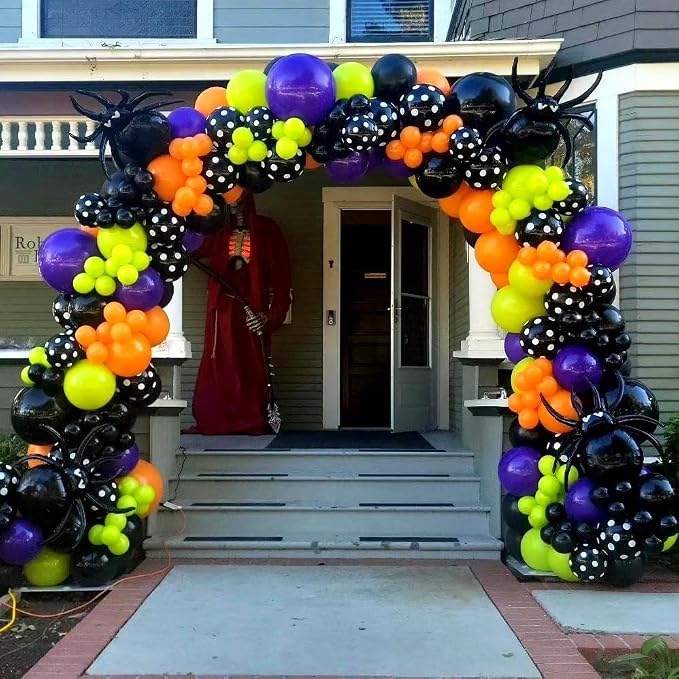 Halloween Balloon Arch Garland Kit, Big DIY Spider Balloon, Ghost Skull Foil - Image 3