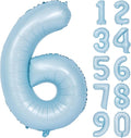 40 Inch Blue Number 6 Foil Balloon Light Blue Digital 6 Helium Balloon | by YOIOZAIZAI