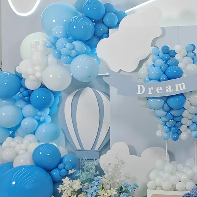 Voircoloria 105pcs Blue Party Latex Balloons, 12inch | - Image 5