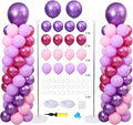 Pink and Purple Balloon Column Stand Kit Set of 2 by KIRINDECORATION
