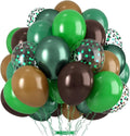 Brown and Green Balloons for Camping Jungle Birthday Party Decorations | Coffee by Saxuxu