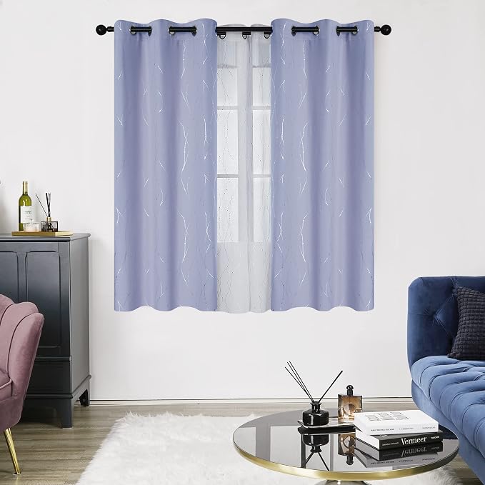 Deconovo Living Room Curtains 54 Inches Long, Thermal Insulated, Room Darkening - Image 2