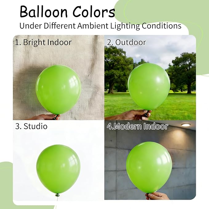 100pcs 5 Inch Small Lime Green Balloons Garland Arch Fillers | 5” Mini Light - Image 3
