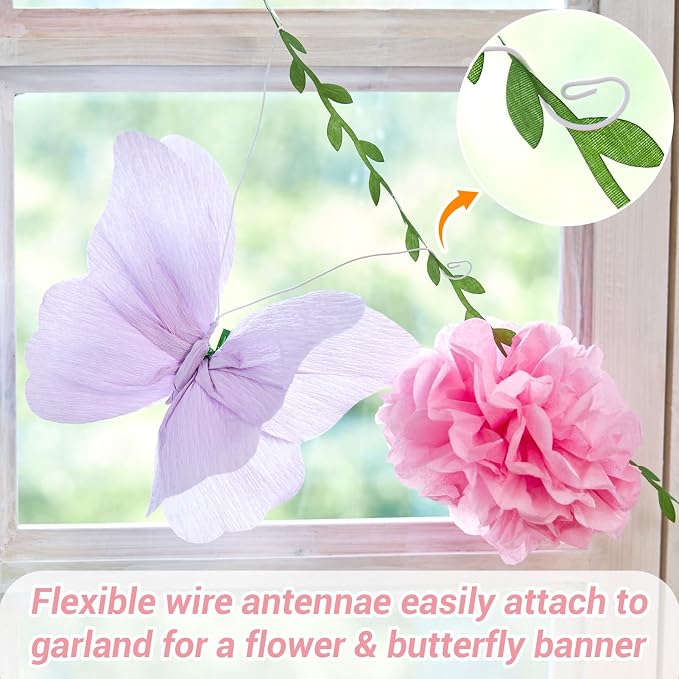 OBBOLO 3D Hanging Butterfly Decorations, Colorful Butterfly Birthday Party - Image 3