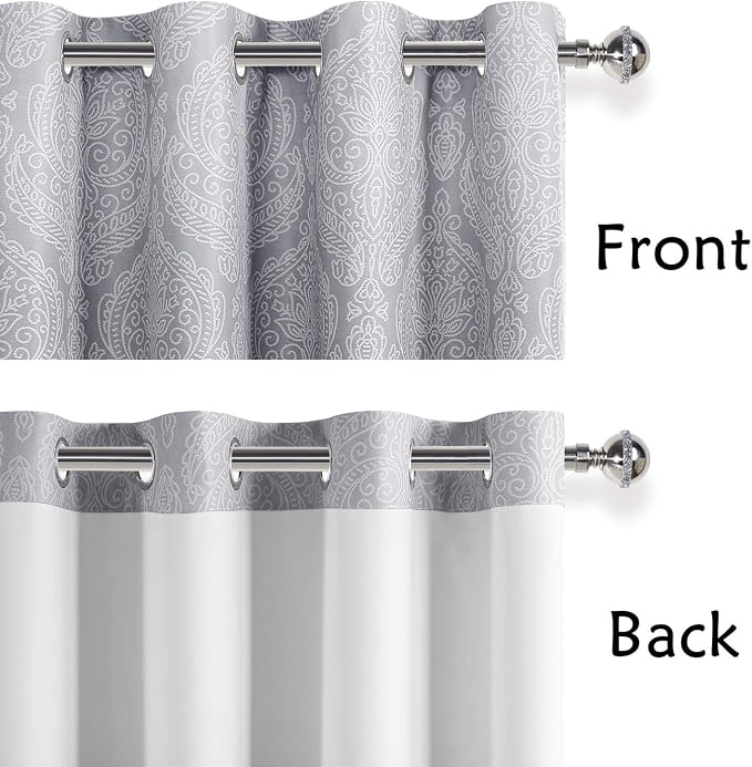 DWCN Grey Ombre Blackout Curtains - Image 4