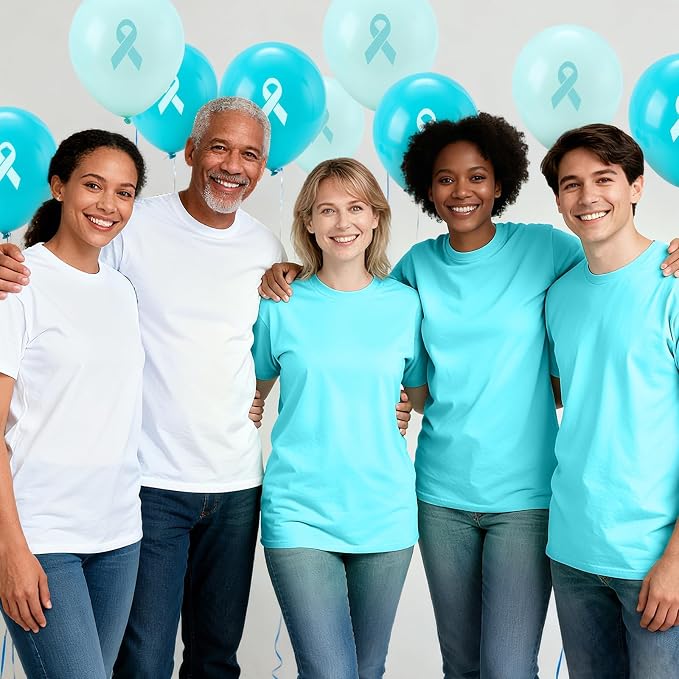 100 Pcs Ovarian Cervical Cancer Awareness Decorations, 12 Inch Teal Ribbon - Image 7