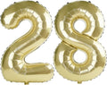 40 Inch Number 28 Balloons for 28th Birthday Party Decorations, 0-100 Champagne by FOBELEC