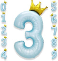 AULE 40 Inch Big Light Blue 3 Balloon Number by AULE