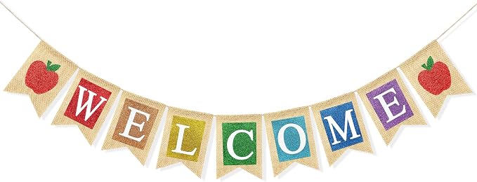 VILIFEVER Welcome Banner Classroom Decor Back to School Decorations | First Day by VILIFEVER