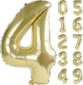 40 Inch Number 4 Balloons for 4th Birthday Party Decorations, 0-100 Champagne by FOBELEC