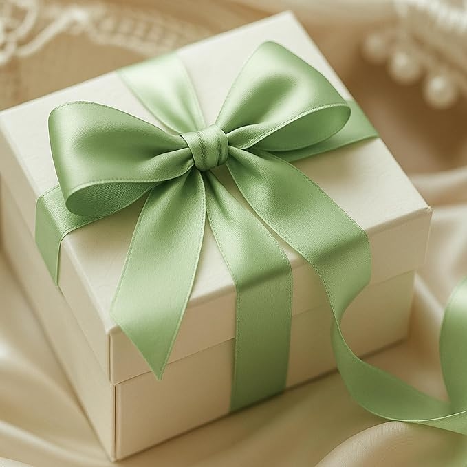 30Yards 1 1/2In Sage Green Ribbon - Image 7