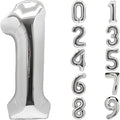 Number Balloons Silver Party Balloon by United-UnicornsParty