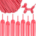 260 Long Balloons 100 Pack Pastel Red Twisting Animal Balloons Thickening Latex by ASIYUHY