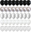 Black and Silver Balloons, 60 Packs 12 Inch Chrome Metallic Silver Balloons and by Govpy