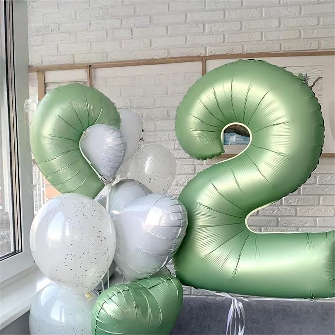 Sage Green 21st Birthday Balloons - Image 4