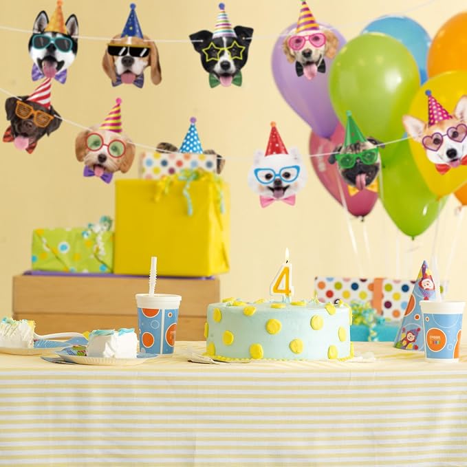 Hooqict Dog Birthday Banner Puppy Themed Party Decorations - Image 3