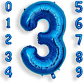AULE 40 Inch 3 Blue Balloon Number Foil 0-9 Birthday Big Numbers | Birthday by AULE