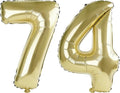 40 Inch Number 74 Balloons for 74th Birthday Party Decorations, 0-100 Champagne by FOBELEC