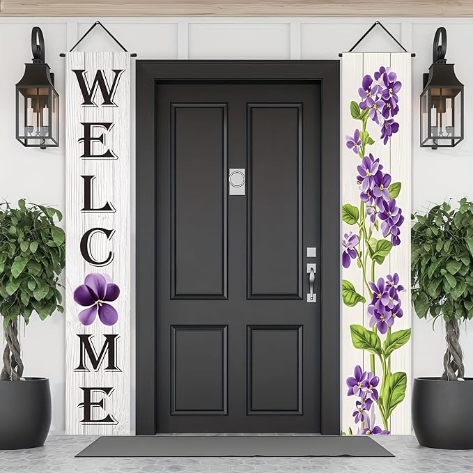 BlissYard Spring Summer Banner 70x12 Inch Vertical Spring Summer Door Banners by BlissYard