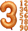 40 Inch Orange Number 3 Foil Balloon Retro Orange Digital 3 Helium Balloon | by YOIOZAIZAI