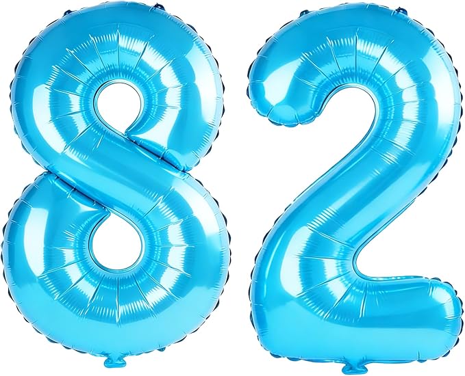 40 Inch Number 82 Balloons for 82nd Birthday Party Decorations, 0-100 Jewelry by FOBELEC