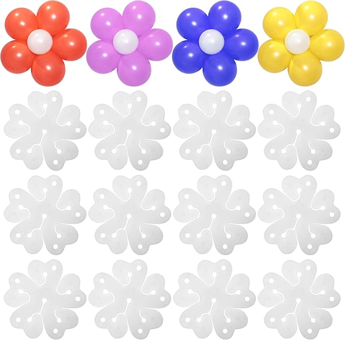 100 Pieces Flower Balloon Clips Balloons Holder Balloon Arch Clips by BHUCUTU
