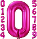 0 Balloon Number Hot Pink 0 Birthday Balloon 40 inch Foil Mylar Large 0 Balloon by BBPOOL