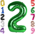 40 Inch Green Number 2 Balloon Birthday Party Decorations by Hadoife