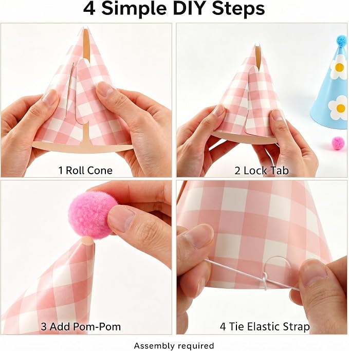 Olen Party Hats for Kids Birthday, 11 Pack Birthday Hats - Image 6