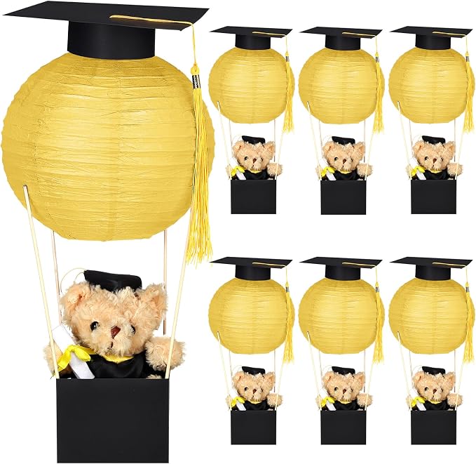 Silipull 6 Sets Graduation Table Centerpieces Hot Air Balloon Party Decorations by Silipull