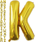 VHUWE 40 inch Gold Letter K Balloon, Big Size Alphabet Foil Mylar Helium by VHUWE