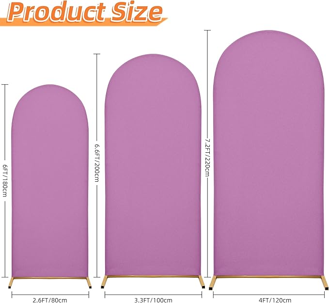 Wedding Arch Cover 6.6FT Arch Backdrop Cover Spandex Fitted Arch Cover for Round Top Chiara Backdrop Stand Covers for Wedding Birthday Party Baby Shower Banquet Ceremony Decoration