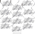 BEISHIDA 12 Pcs Pre-Strung Happy Birthday Hanging Swirl Decorations by Beishida