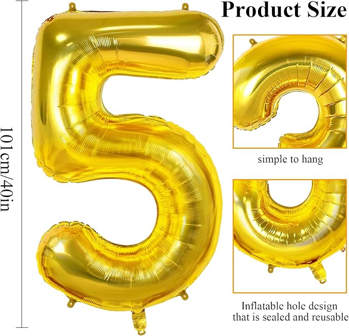 Number 53 Balloons for 53rd Birthday Party Decorations, 0-100 Large No.53 for - Image 2