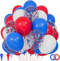 Red White Blue Latex Balloons 68 Pack, 12 Inch Patriotic Balloons by KUULBELAballoons